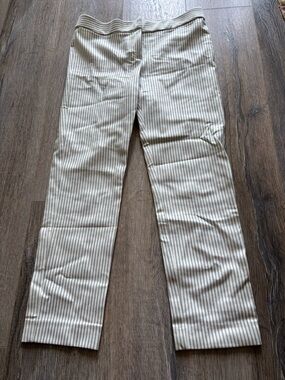 Amanda & Chelsea White and Grey Pinstripe Pant